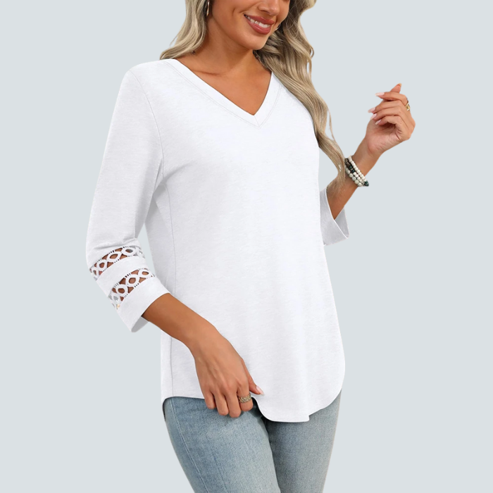 Eden Blouse + Free CatEye Necklace