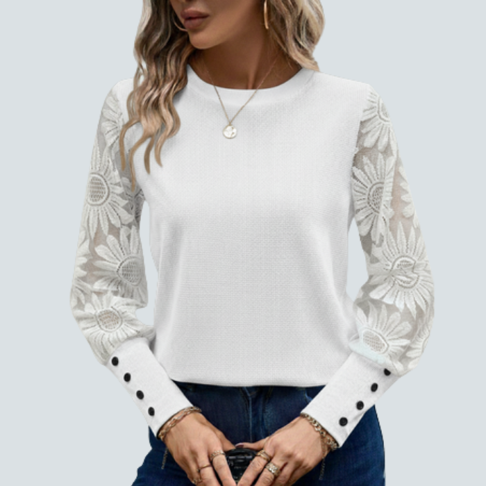 Sunlace Blouse + Free PeachHeart Necklace