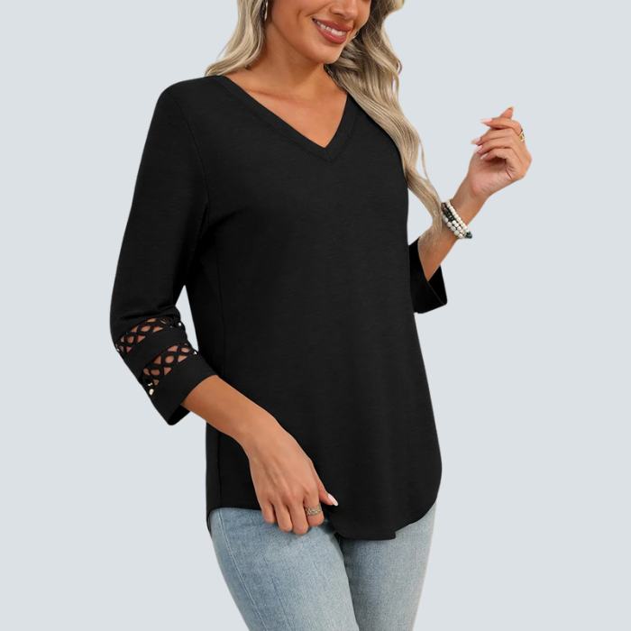 Eden Blouse + Free CatEye Necklace