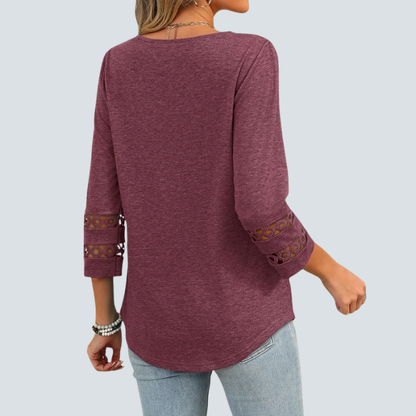 Eden Blouse + Free CatEye Necklace