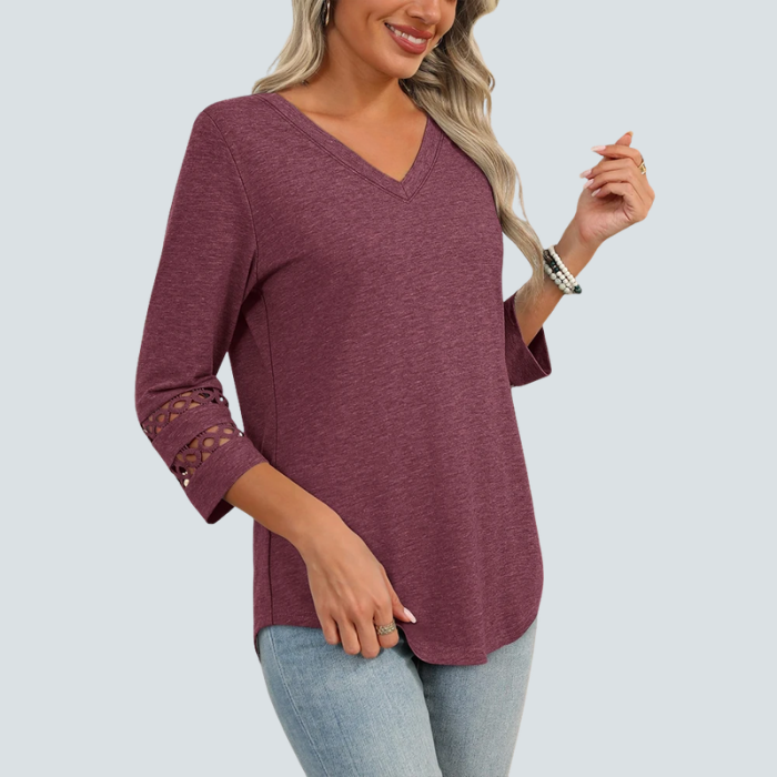Eden Blouse + Free CatEye Necklace