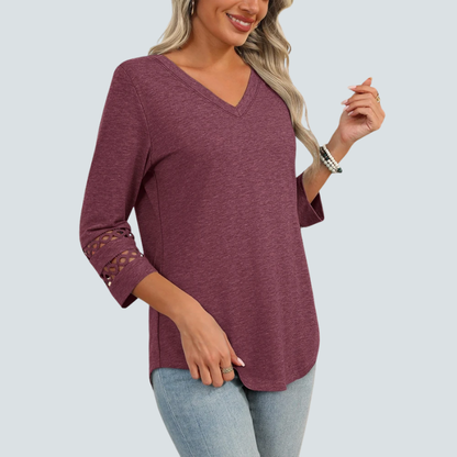 Eden Blouse + Free CatEye Necklace