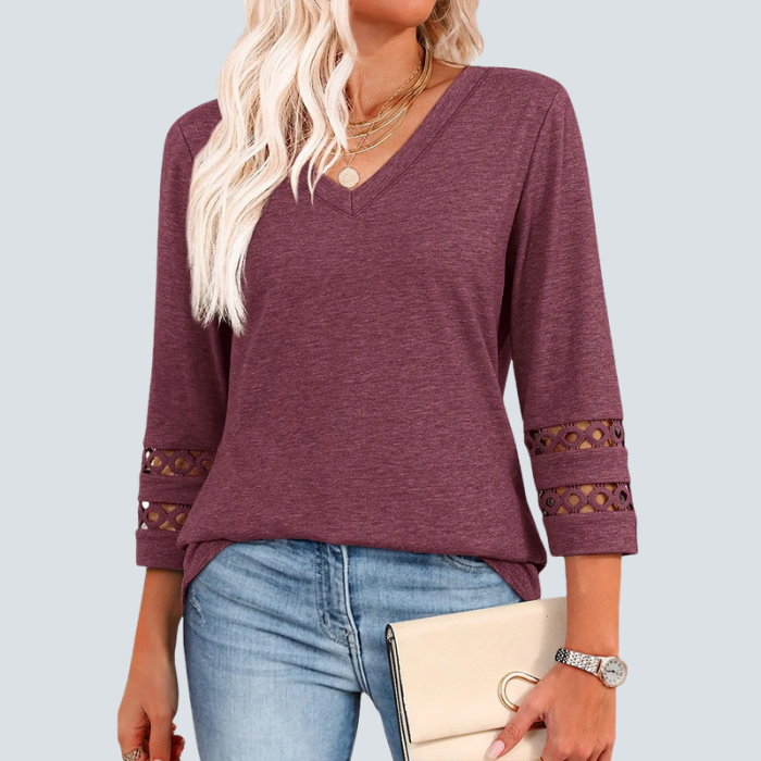 Eden Blouse + Free CatEye Necklace